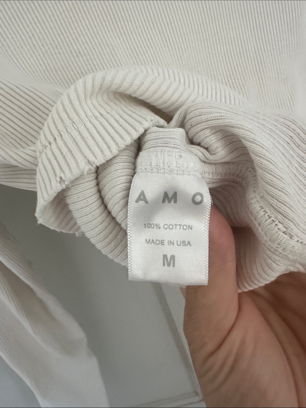 AMO Ribbed Long Sleeve Tee - Picture 6 of 7